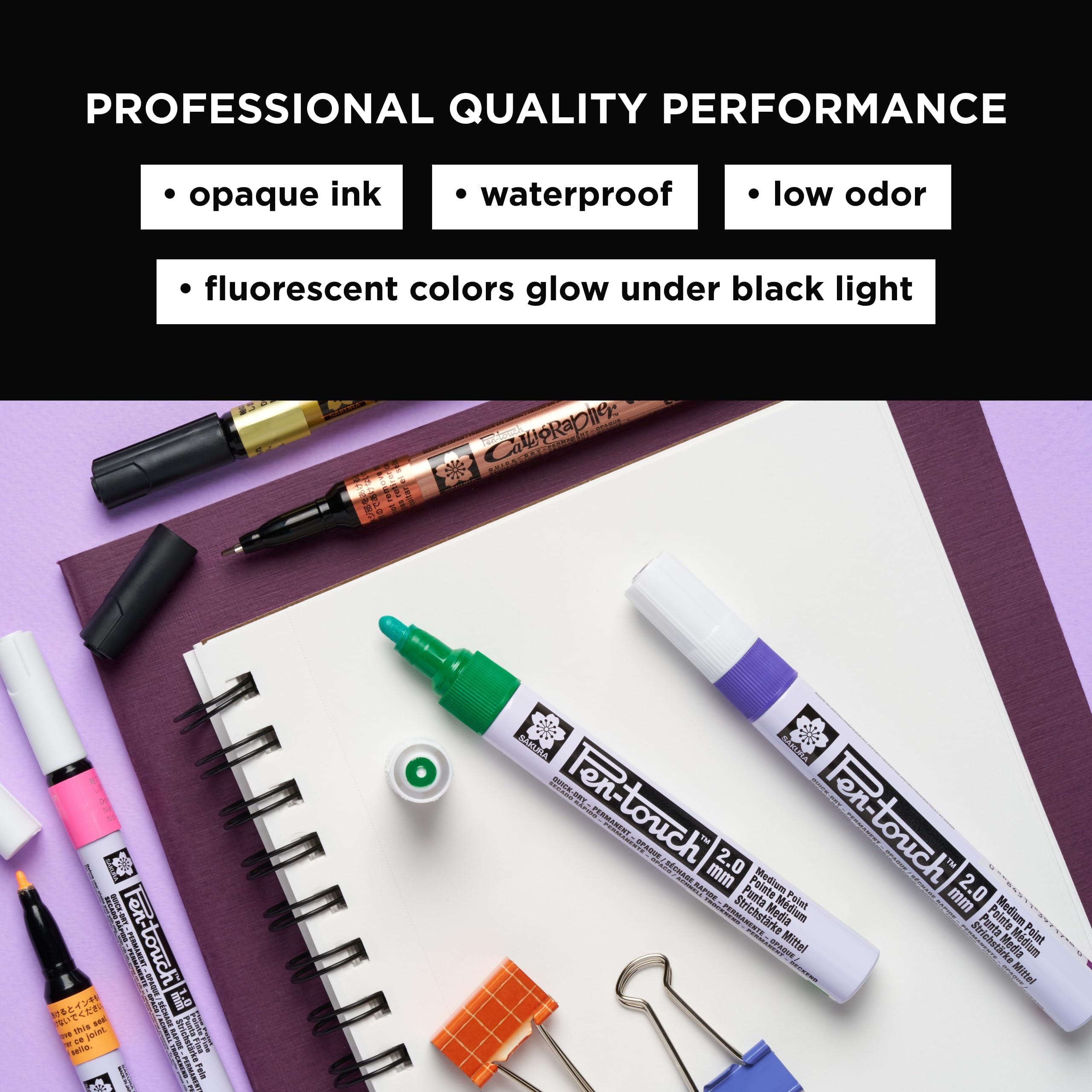 Amazon.com: SAKURA Pen-touch Fluorescent Paint Markers, Extra Fine